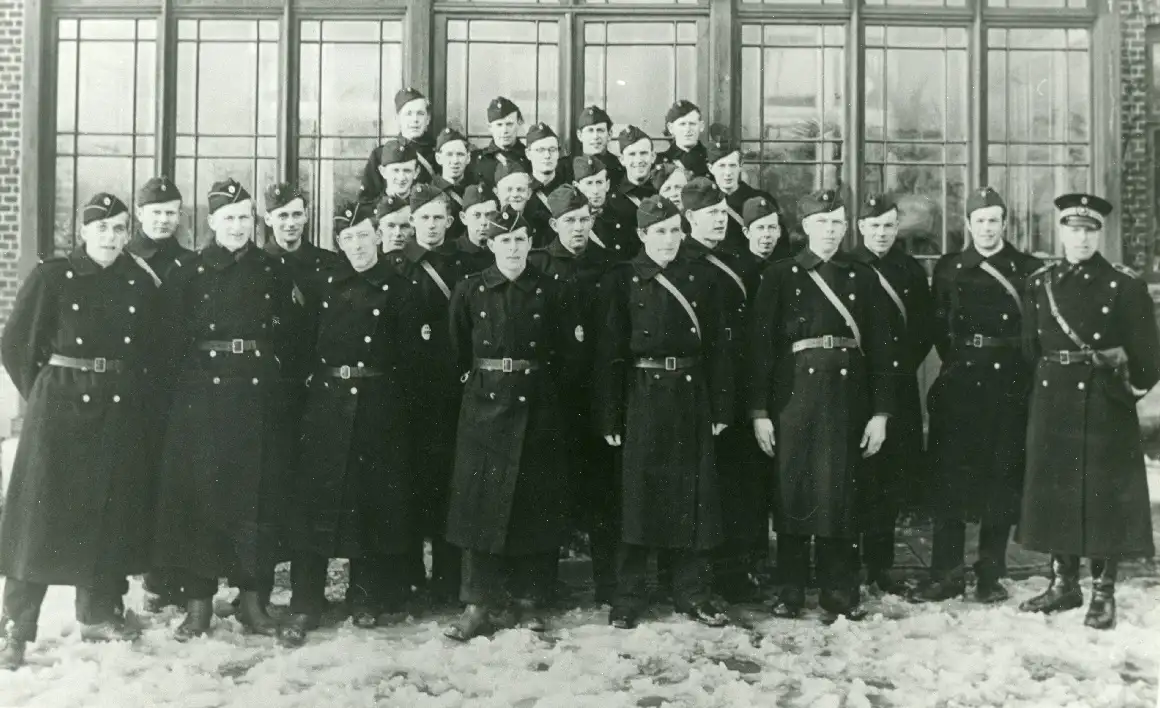 Politi- og CB-aspiranter på Odder Højskole, marts 1944